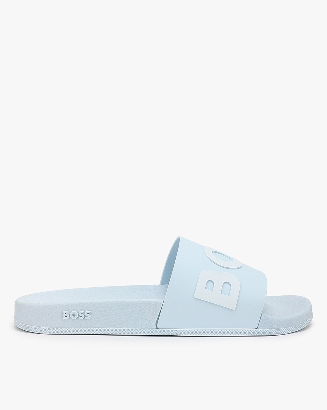 Buy BOSS Contrast Logo Strap Slides Blue Color Men AJIO LUXE