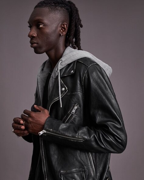 Weekday biker leather on sale jacket