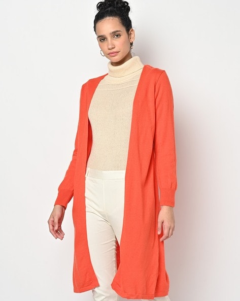 Orange shrug outlet cardigan