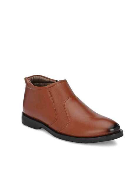 JOHN KARSUN Plain-Toe Slip-On Boots