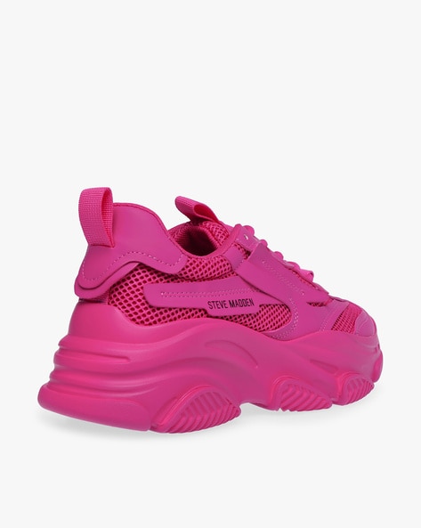 POSSESSION Pink Platform Sneakers  Women's Designer Sneakers – Steve Madden  Canada