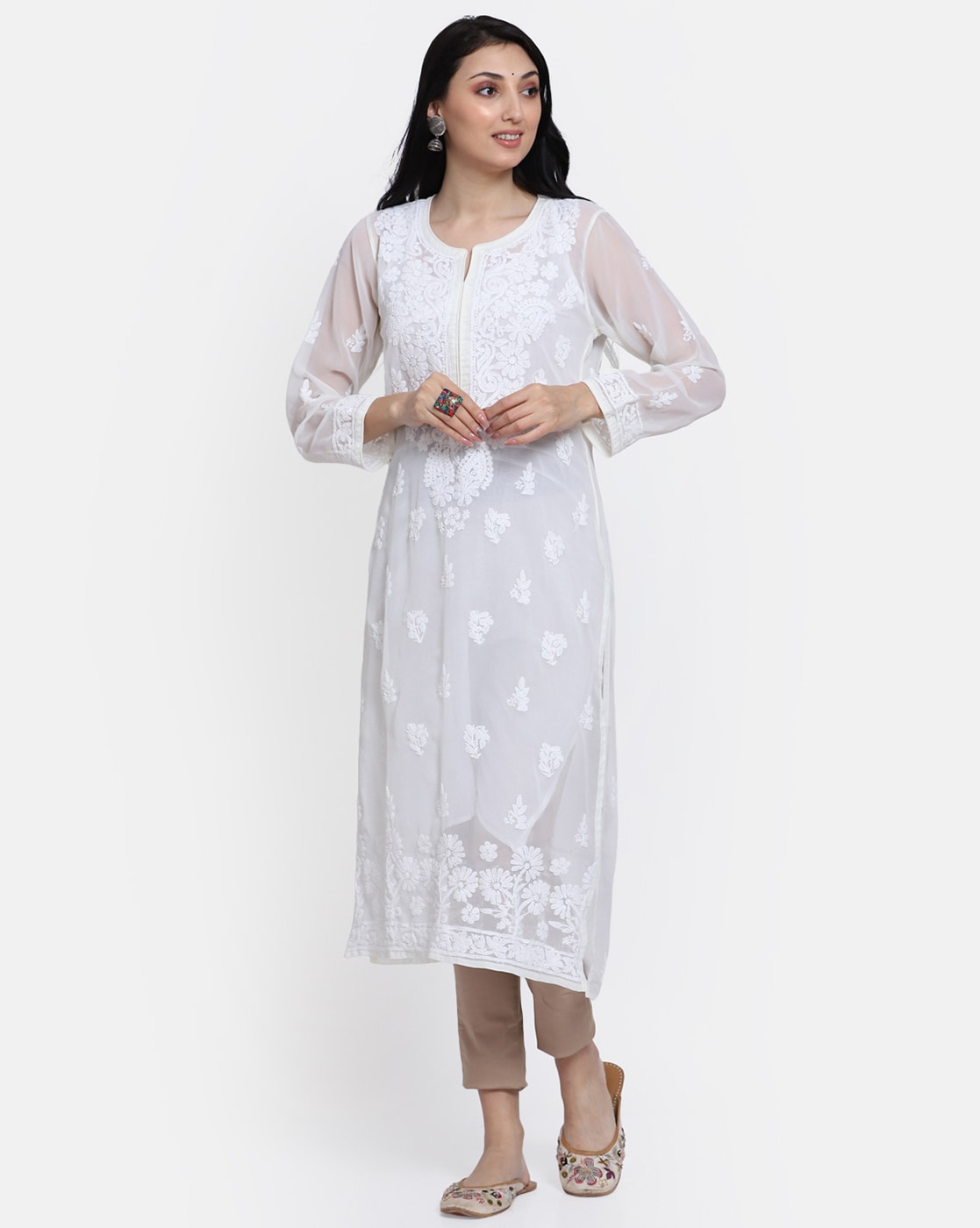 Discover more than 93 white kurti designs for female super hot - thtantai2