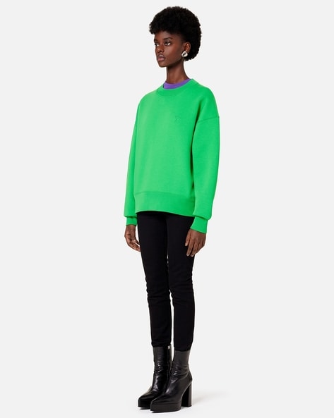 Neon green hot sale sweatshirt womens