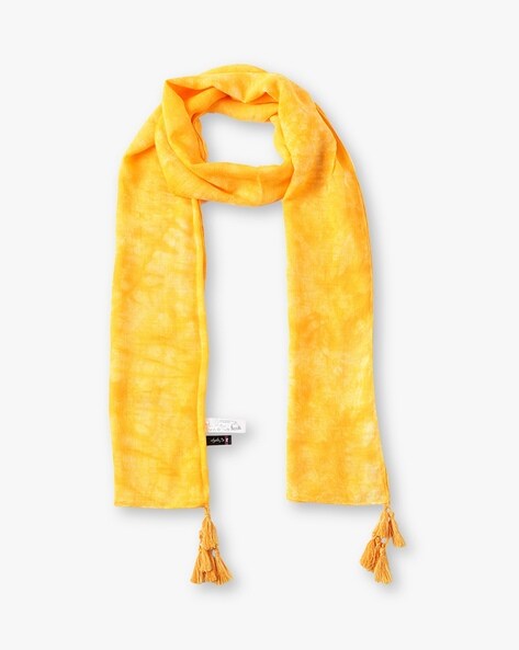 Tie & Dye Scarf with Tassels Price in India