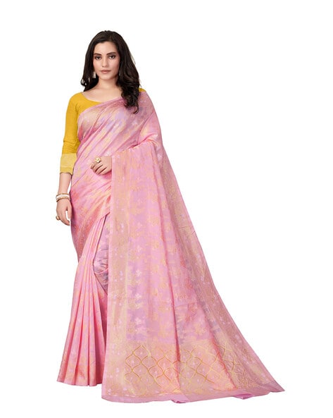 Buy Gold Sarees for Women by INDIAN WOMEN Online | Ajio.com