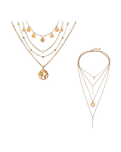 Buy Gold Necklaces & Pendants for Women by Jewels galaxy Online