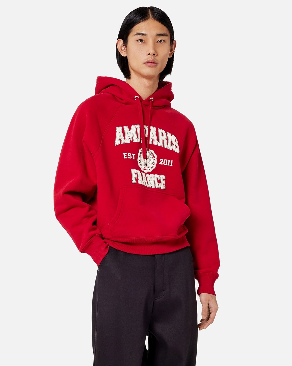 Buy Ami Paris Organic Cotton Regular Fit Hoodie With Logo