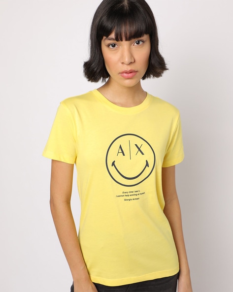 Buy Yellow Tshirts for Women by ARMANI EXCHANGE Online Ajio