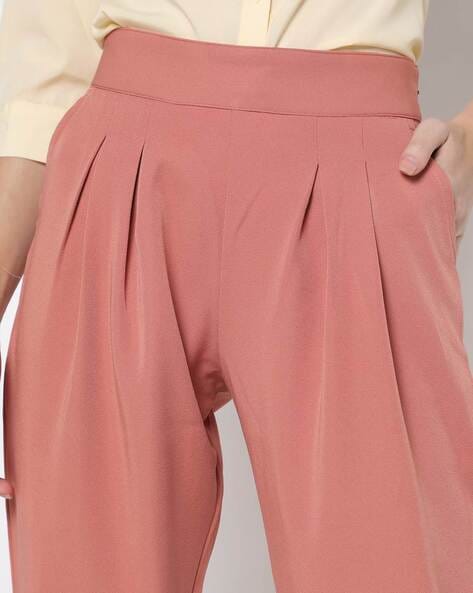 Buy Pink Smart Belted Taper Leg Trousers from Next Lithuania