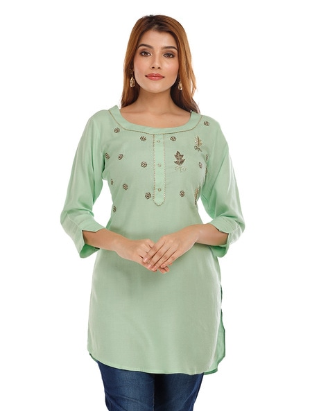 Buy Green Kurtis & Tunics for Women by SOCH Online | Ajio.com