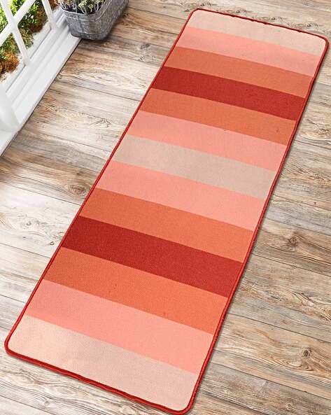 Saral Home Striped Washable Yoga Mat 28"X67"