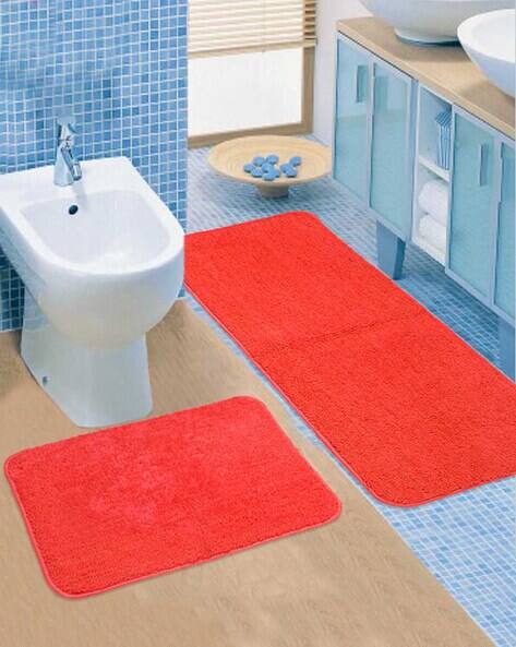 Saral Home Set of 2  Soft Textured Floor Mat Runner Set