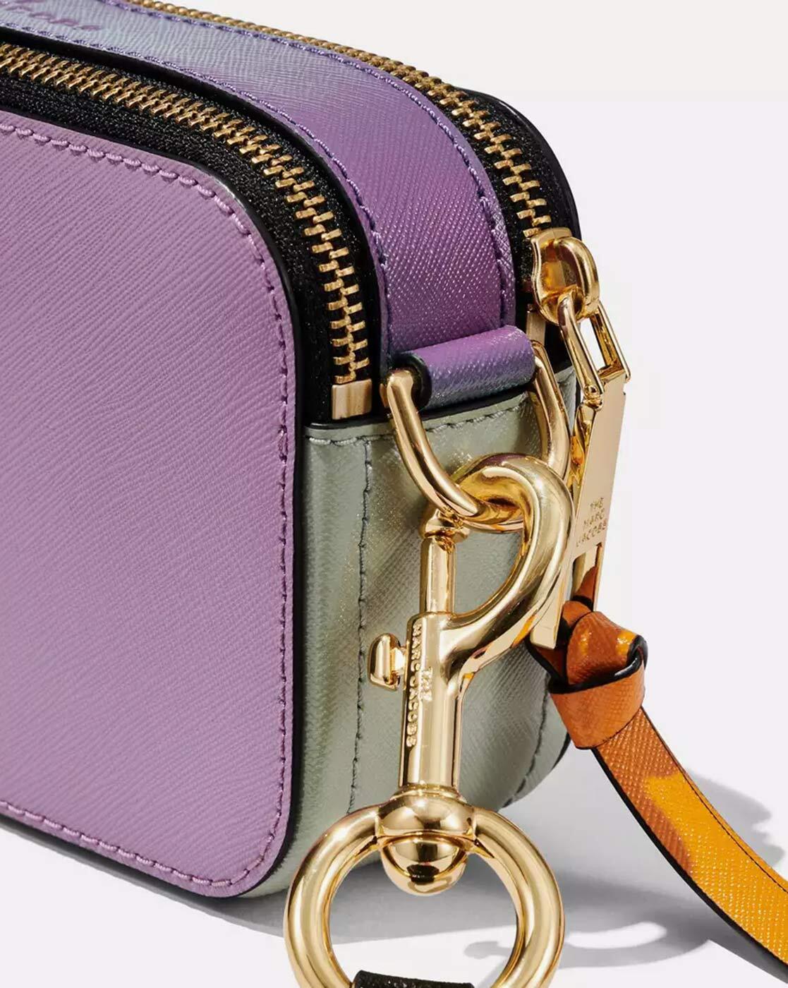 MARC JACOBS SNAPSHOT BAG IN PURPLE LEATHER