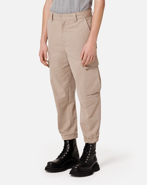Men Loose Fit Drawstring Cargo Trousers Work Pants Pocket Casual XL6XL Big  Size  eBay