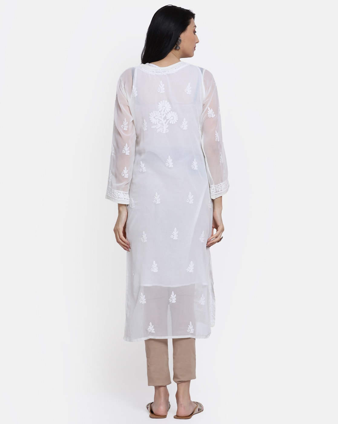 White - Mirror Work - Salwar Kameez: Buy Designer Indian Suits for Women  Online | Utsav Fashion