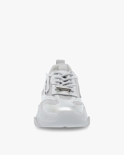 POSSESSION Grey/White Platform Sneaker  Women's Lace Up Sneakers – Steve  Madden