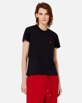 トップス Ami line tops Black Ami line tops Black （Ami Paris tone-on-tone logo
