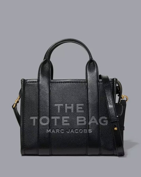 Marc Jacobs The Tote Bag Small Black in Cotton/Leather - US