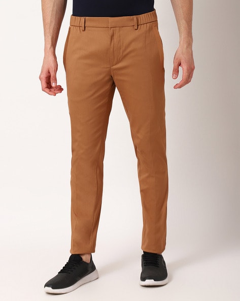 Buy BOSS Orange Men Black Slim Fit Solid Chinos  Trousers for Men 2363801   Myntra