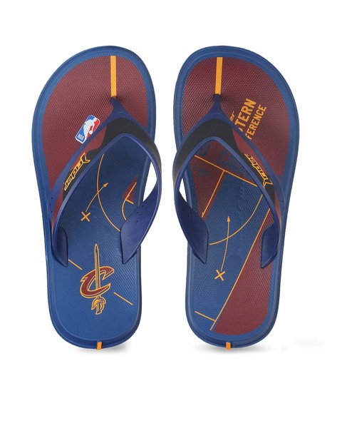 Rider Logo Print Thong-Strap Flip-Flops