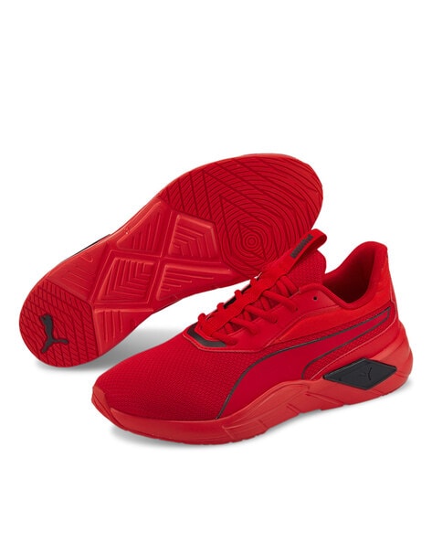 Puma red 2025 training shoes