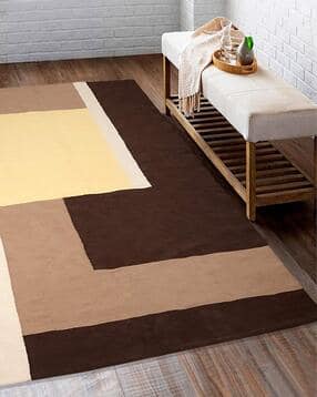 saral home Cotton Colourblack  Handloom Rugs 4.5' X 6.5'-picture-27