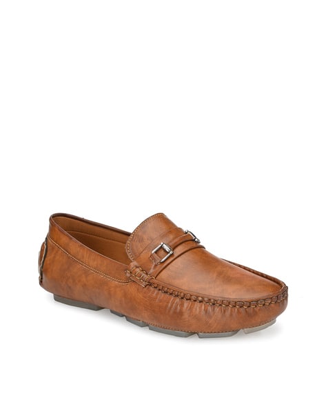 JOHN KARSUN Round-Toe Slip-On Loafers