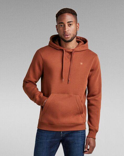 Mens brown hooded sweatshirt Clearance