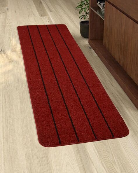 Buy Maroon Rugs, Carpets Dhurries for Home Kitchen by Saral