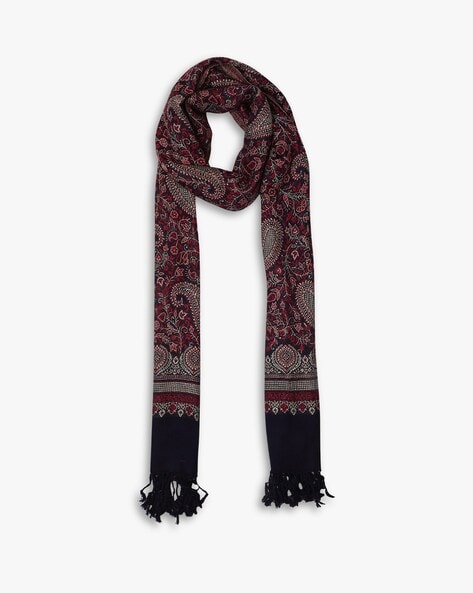 Paisley Pattern Stole with Fringes Price in India