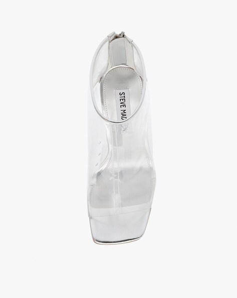 Steve madden clear booties deals