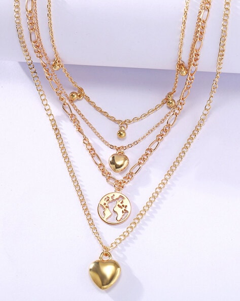 2 tier online gold necklace