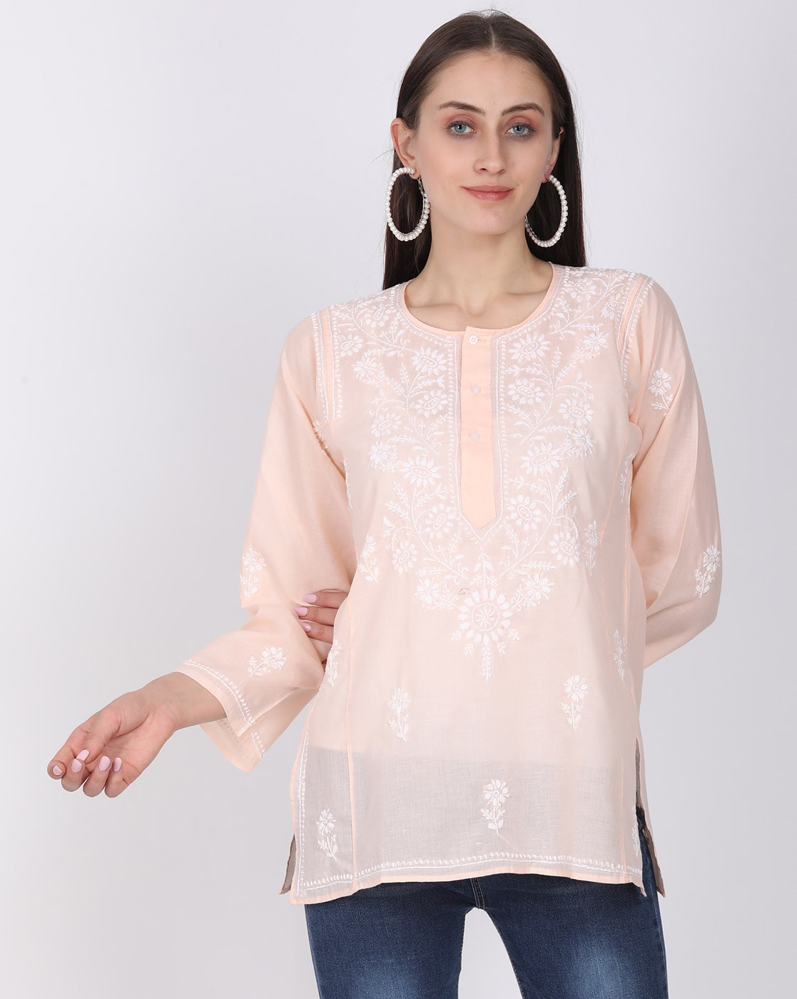 chikankari short kurti online