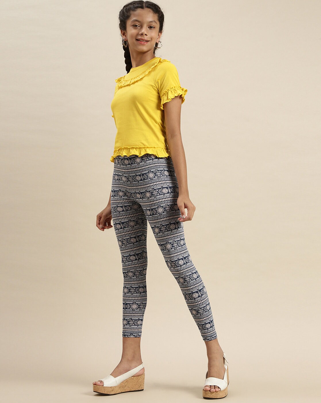 Buy Navy Leggings for Girls by DeMoza Online