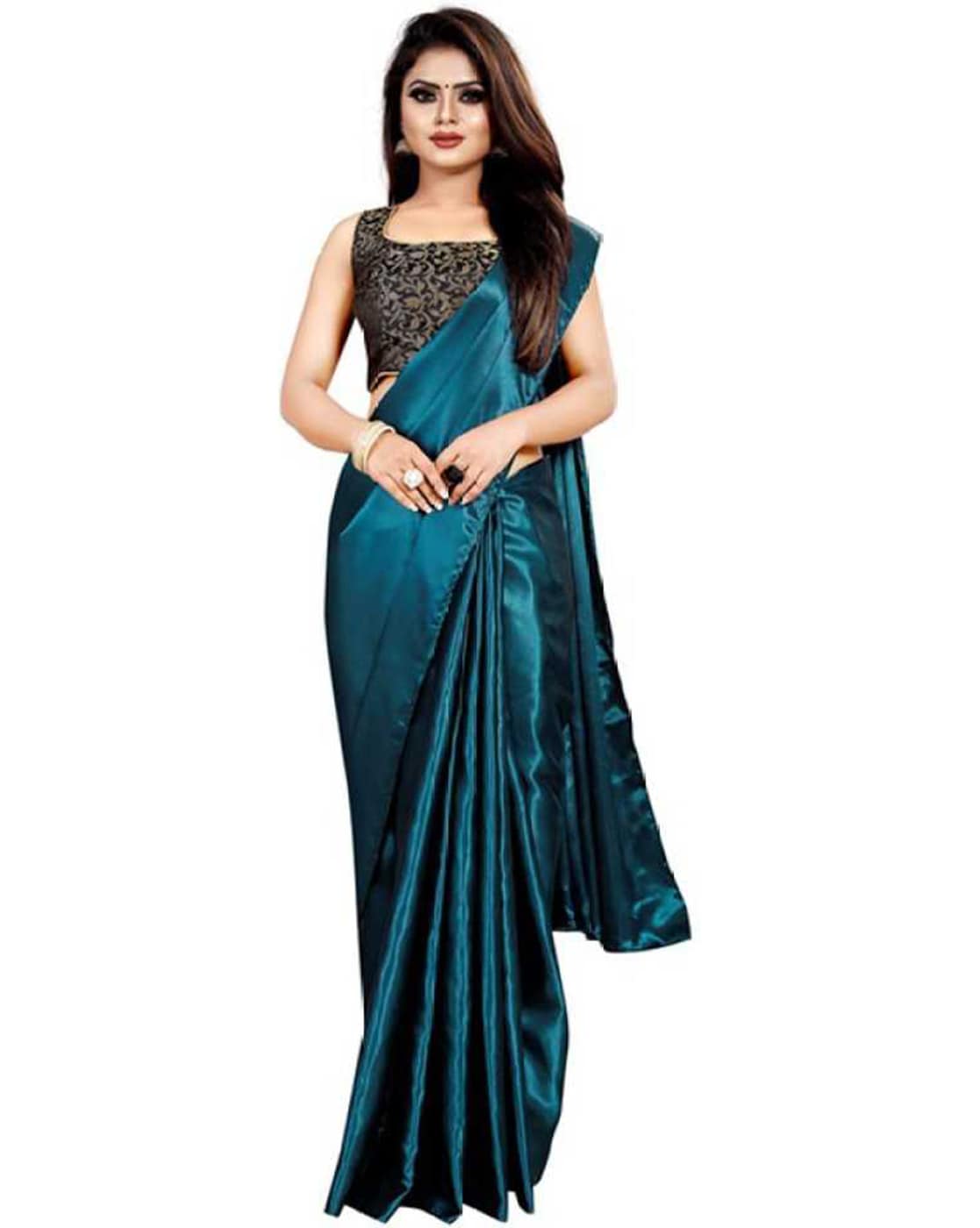 Buy Blue Saree Pure Satin Woven And Embellished Sequin & With Blouse For  Women by Jigar Mali Online at Aza Fashions.