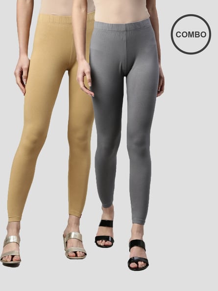 Buy Grey & Mustard Leggings for Women by MISSIVA Online