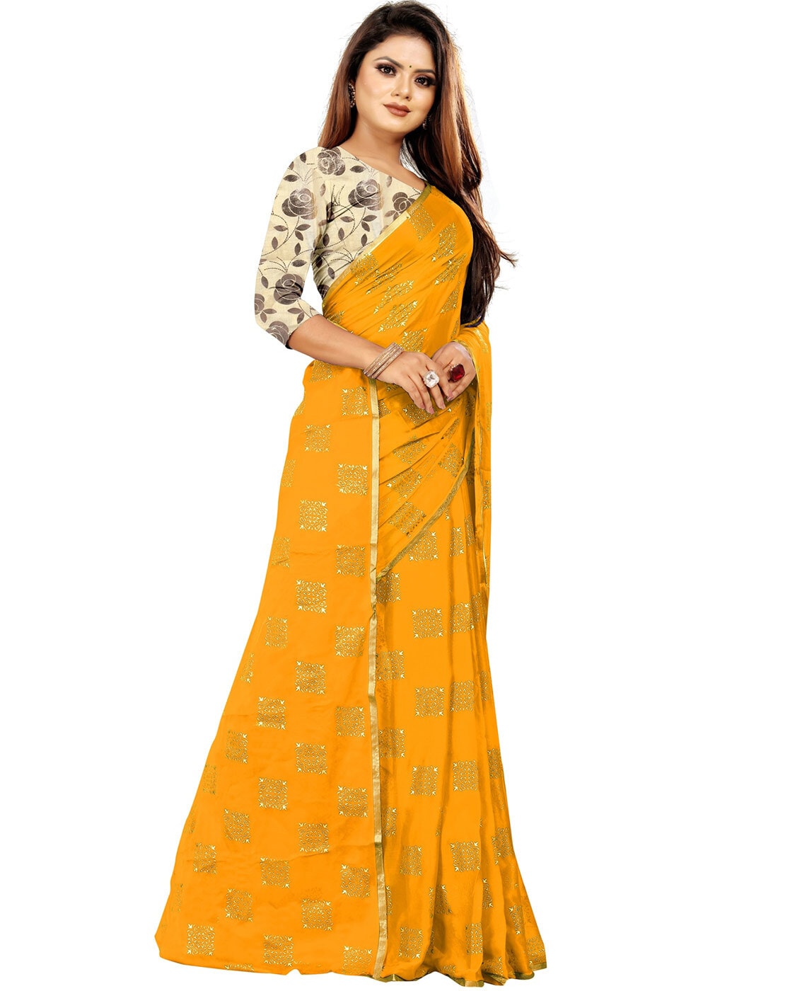 Buy by Neeta Lulla Yellow Saree online | Looksgud.in