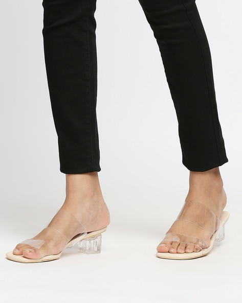 Clear low online heels