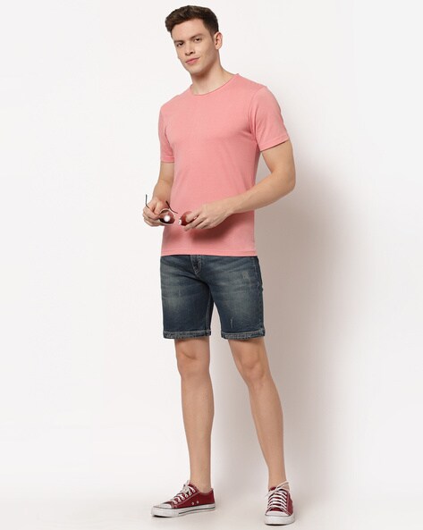 Dark pink 2024 shorts mens