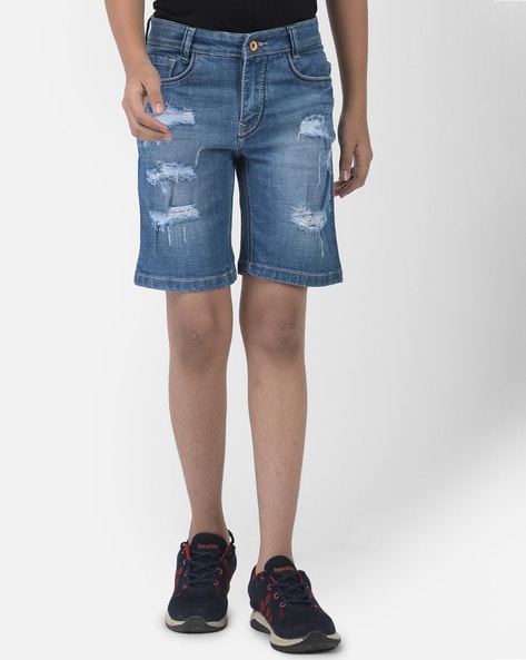 Boys hot sale distressed shorts