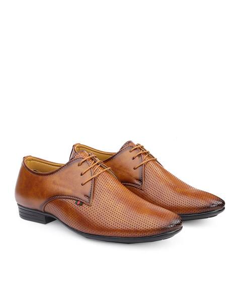 Beige Formal Shoes for Men by IMCOLUS 