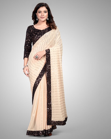 Buy Beige Tussar Silk Handwoven Floral Chitra Saree With Running Blouse For  Women by DUSALA Online at Aza Fashions.