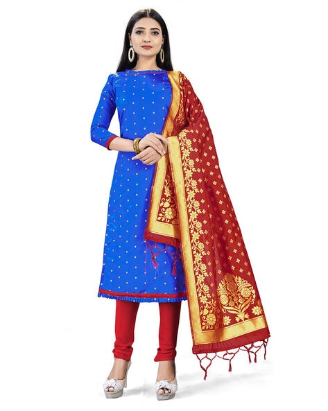 Printed Unstitched Dress Material Price in India