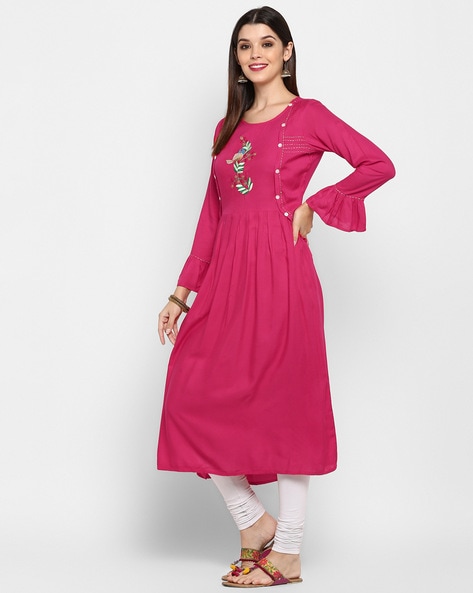 Plain anarkali cheap kurtis