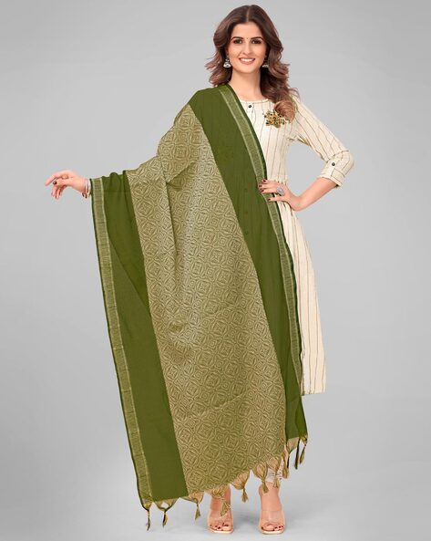 Art Silk Woven Design Dupatta Price in India