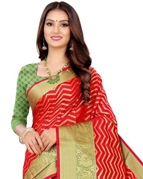 Buy Traditional Red Saree Contour Available In 2 Sizes