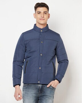 Solid Jacket with Front Open Closure