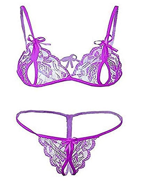 Buy Purple Lingerie Sets for Women by AROUSY Online