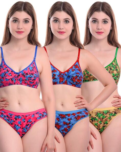 Buy PrivateLifes Women Multicolor1 Printed Cotton Bra & Panty Set For Women  Pack Of 2 Online at Best Prices in India - JioMart.