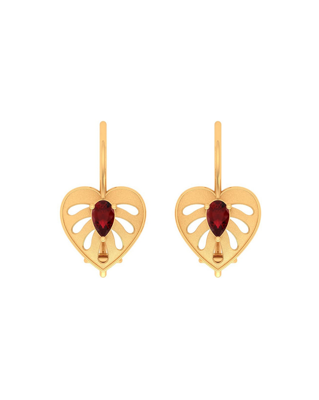 Zirconia Heart Earrings (18K Gold Plated, Hypoallergenic) – Dorada Jewellery